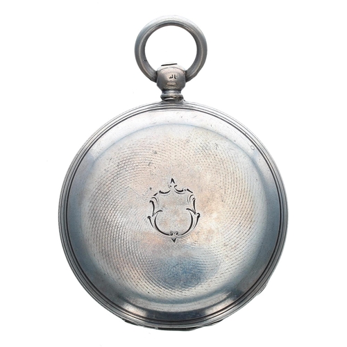 906 - Beha Lickert & Co. Norwich - Victorian silver fusee lever hunter pocket watch, London 1858, the ... 