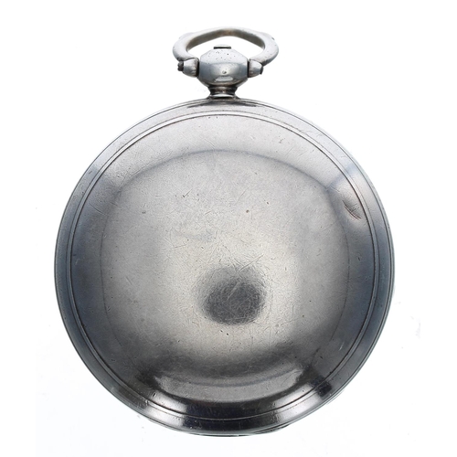 908 - Row, Alton - William IV silver verge hunter pocket watch, London 1834, signed fusee movement no. 155... 