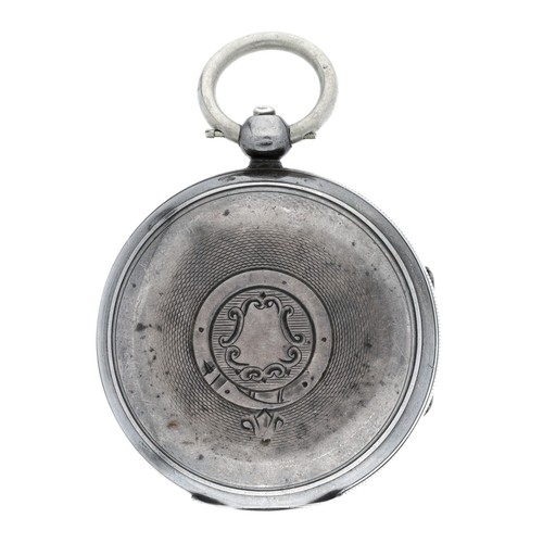 909 - J.G. Graves 'The Express English Lever' silver engine turned pocket watch, Chester 1902, signed move... 