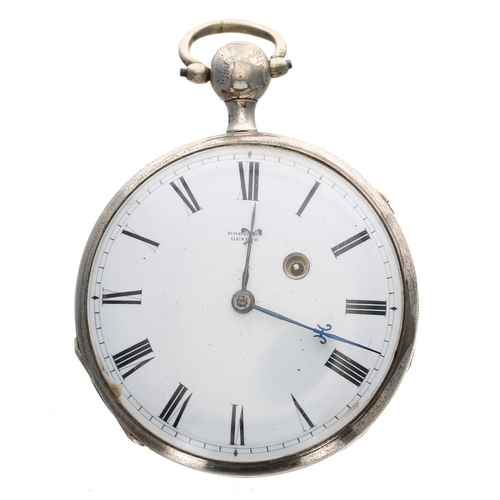 914 - French white metal quarter repeating verge pocket watch, the unsigned movement with pierce engraved ... 