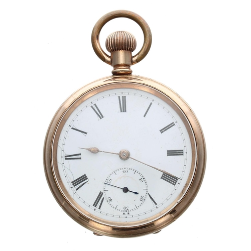 924 - Gold plated lever pocket watch, the movement with compensated balance and regulator inscribed 'Engli... 