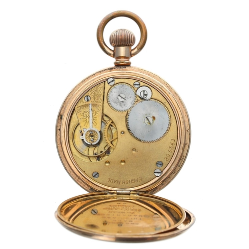 924 - Gold plated lever pocket watch, the movement with compensated balance and regulator inscribed 'Engli... 