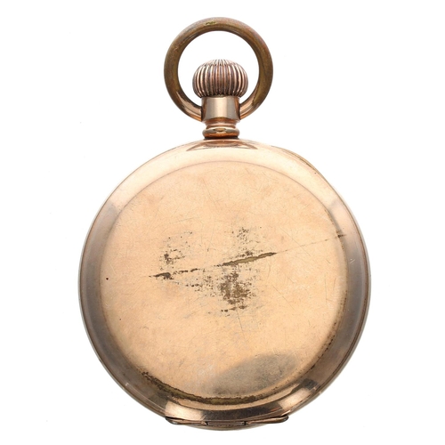 924 - Gold plated lever pocket watch, the movement with compensated balance and regulator inscribed 'Engli... 