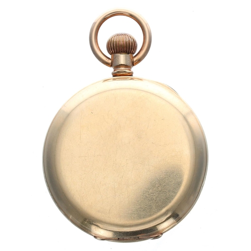 929 - Omega gold plated lever pocket watch, signed gilt frosted movement with compensated balance and regu... 