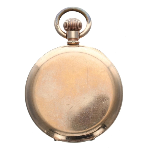 934 - Astral gold plated lever hunter pocket watch, signed three quarter plate 7 jewel movement, no. 20004... 