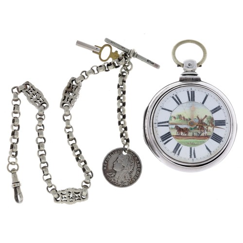 941 - Daniel Pailthorp, Grimsby - 19th century silver pair cased verge pocket watch, London 1867, signed f... 