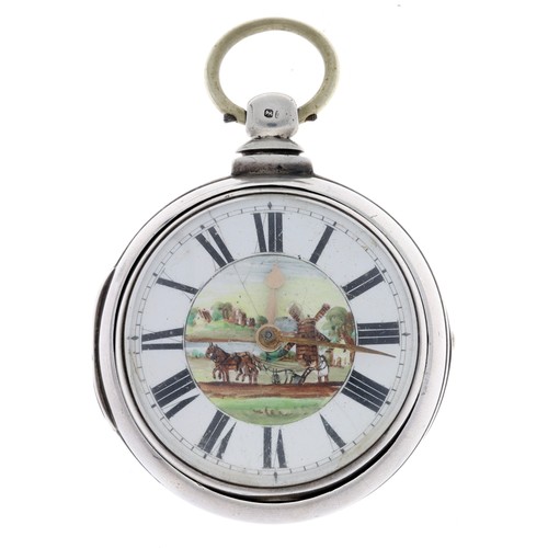 941 - Daniel Pailthorp, Grimsby - 19th century silver pair cased verge pocket watch, London 1867, signed f... 