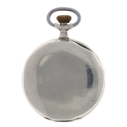 943 - Longines for Mappin & Webb 'The Campaign' silver small sized pocket watch, import hallmarks for ... 