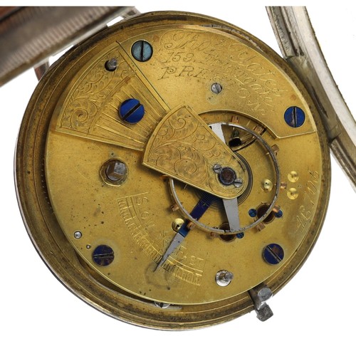 951 - Thomas Yates, Preston - silver fusee lever pocket watch, Chester 1903, the movement signed Thos Yate... 