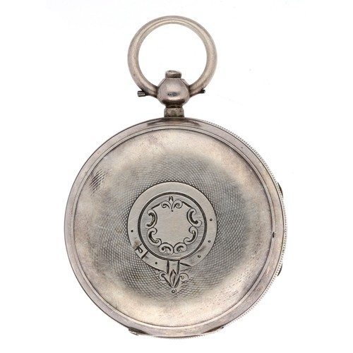 953 - H. Samuel silver lever engine turned pocket watch, Chester 1895, signed movement and dial, 52mm (lac... 