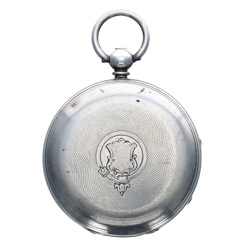 957 - R't Stewart, Glasgow - Victorian silver fusee lever pocket watch, London 1856, signed movement, no. ... 