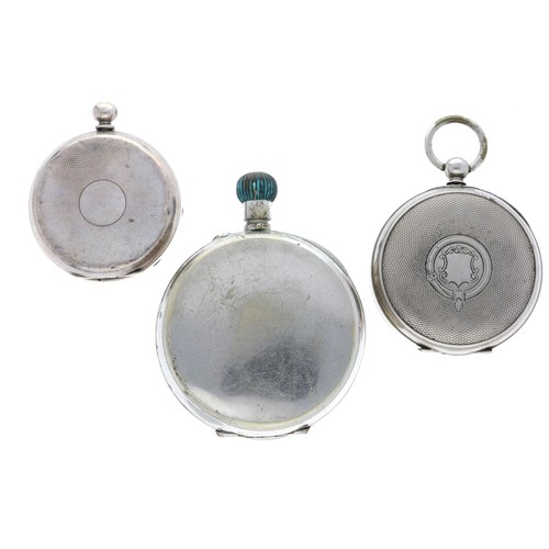 983 - Nickel cased Goliath lever pocket watch, three quarter plate frosted movement with, Roman numeral di... 