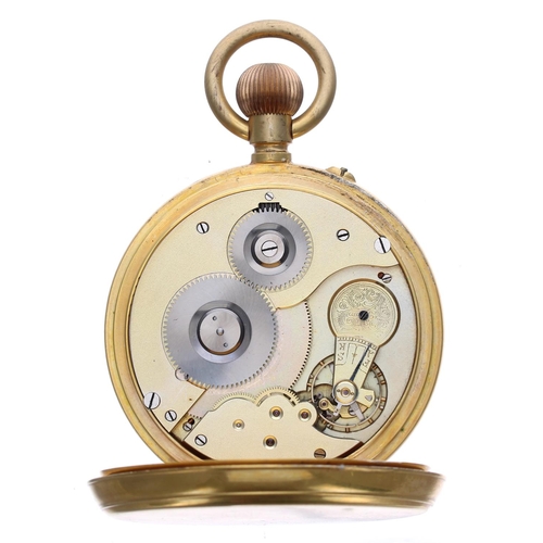 987 - Omega Goliath gilded pocket watch set in a classical ormolu stand, modelled with a satyr and winged ... 