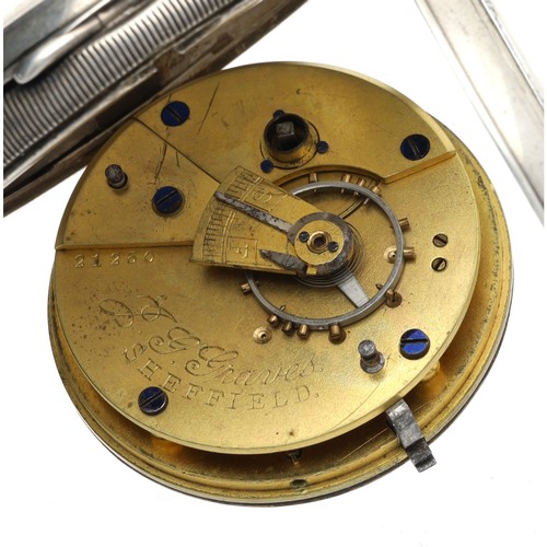 988 - J.G. Graves for P. Lightfoot, Hendon - silver lever pocket watch, Birmingham 1914, no. 21250, with d... 