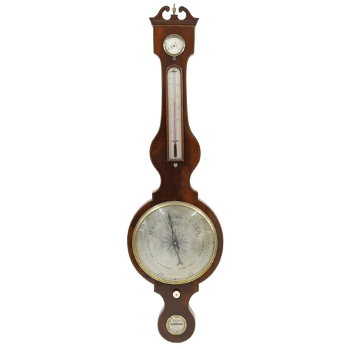 1007 - Mahogany four glass banjo barometer, the 10