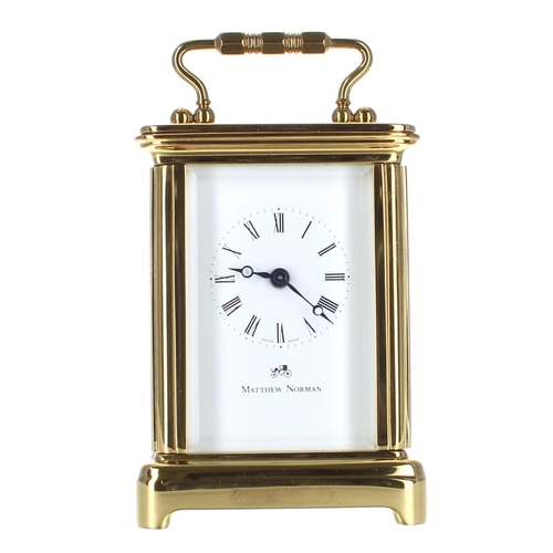 1216 - Matthew Norman miniature carriage clock timepiece, 3.25