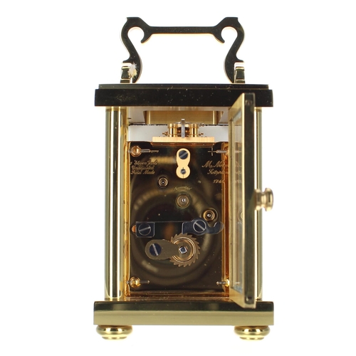 1217 - Matthew Norman small carriage clock timepiece, 4.5