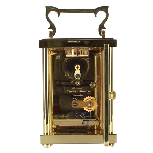 1218 - Matthew Norman carriage clock timepiece, 6