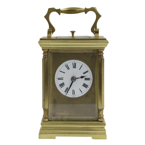 1225 - French repeater carriage clock striking on a gong, the 1.75