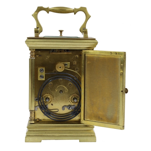 1225 - French repeater carriage clock striking on a gong, the 1.75