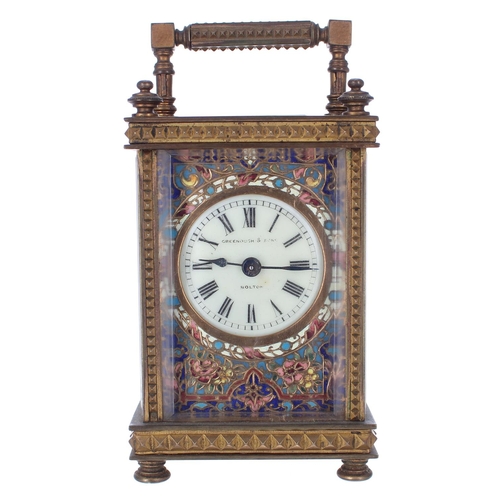 1232 - Decorative carriage clock timepiece, the 1.75