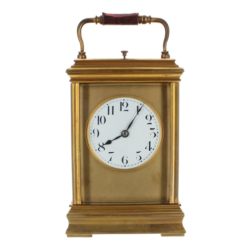 1240 - French repeater carriage clock striking on a gong, the 2.25