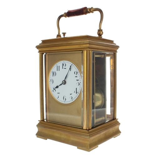 1240 - French repeater carriage clock striking on a gong, the 2.25