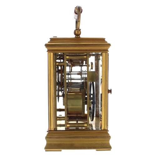 1240 - French repeater carriage clock striking on a gong, the 2.25