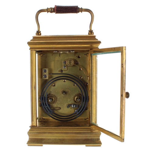 1240 - French repeater carriage clock striking on a gong, the 2.25