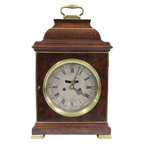 1513 - Mahogany double fusee verge bracket clock, the 7