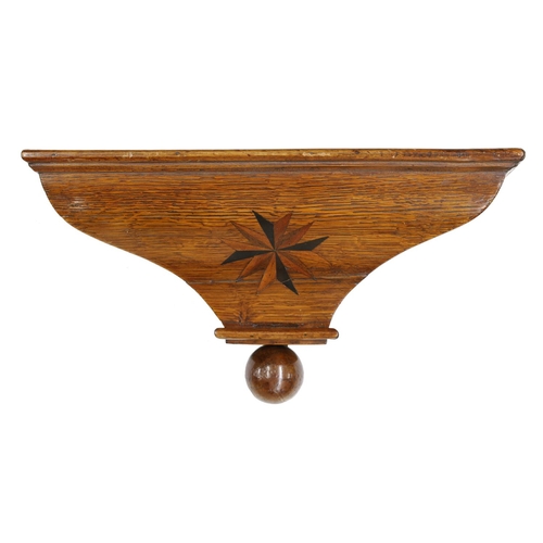 1514 - Walnut and oak French two train bracket clock with matching inlaid wall bracket, the 8