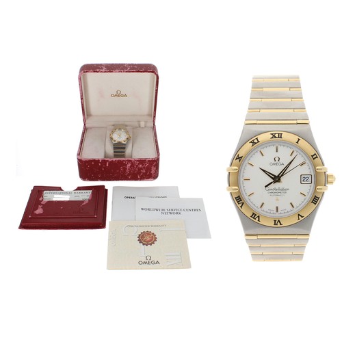 506 - Omega Constellation Chronometer automatic stainless steel and gold gentleman's wristwatch, reference... 