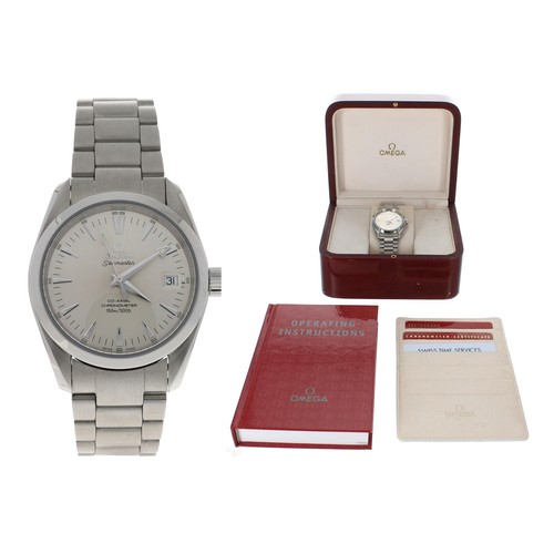 515 - Omega Seamaster Aqua Terra Co-Axial Chronometer automatic stainless steel gentleman's wristwatch, re... 