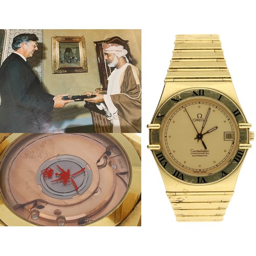 551 - Rare Omega Constellation Chronometer automatic 18ct 'Sultanate of Oman' gentleman's wristwatch, refe... 