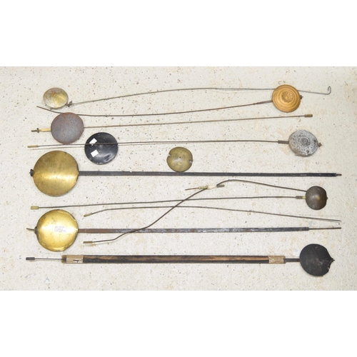 2006 - Ten various longcase clock pendulums (10)