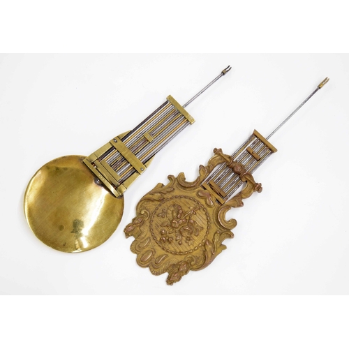 2015 - Two 19th century brass portico clock pendulums (2)