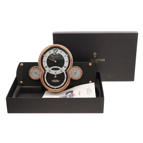 1330 - Erwin Sattler of Munchen no. 011 'Carbonautis' ships multi-dial wall mounted clock, the principal 4