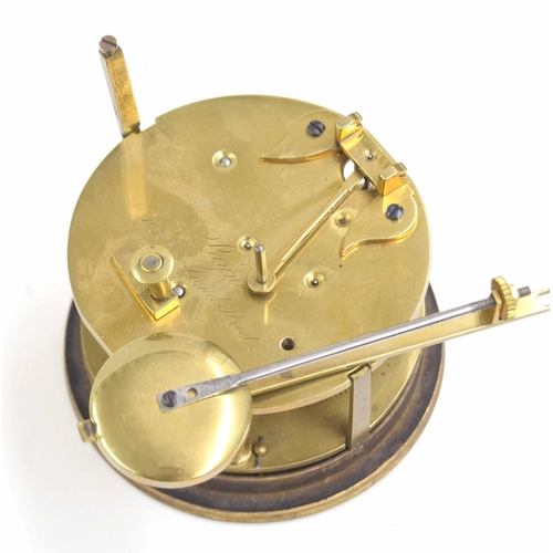 2111 - Small single fusee mantel clock movement signed on the back plate Payne, 163 New Bond Street, the 3