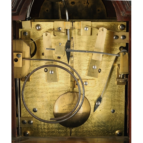 1323 - English mahogany triple fusee bracket clock, the 7