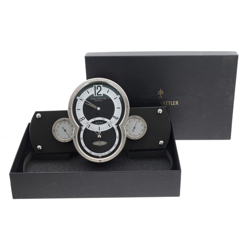 1328 - Erwin Sattler of Munchen no. 023 'Carbonautis' ships multi-dial wall mounted clock, the principal 4