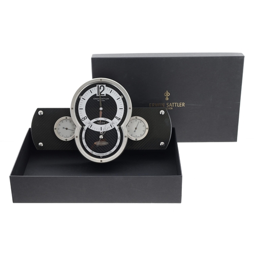 1327 - Erwin Sattler of Munchen no. 003 'Carbonautis' ships multi-dial wall mounted clock, the principal 4