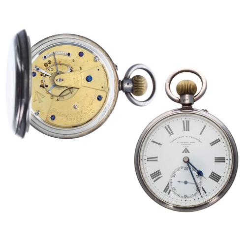 744 - Parkinson & Frodsham, London - rare military issue silver pocket watch, no. 7376, Birmingham 190... 