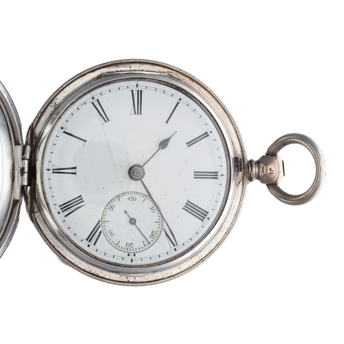 906 - Beha Lickert & Co. Norwich - Victorian silver fusee lever hunter pocket watch, London 1858, the ... 