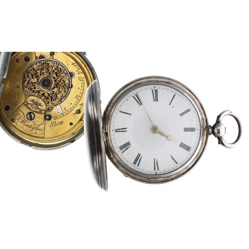 918 - Dwerrihouse & Carter, Berkley Sqr. - Victorian silver verge hunter pocket watch, London 1868, si... 