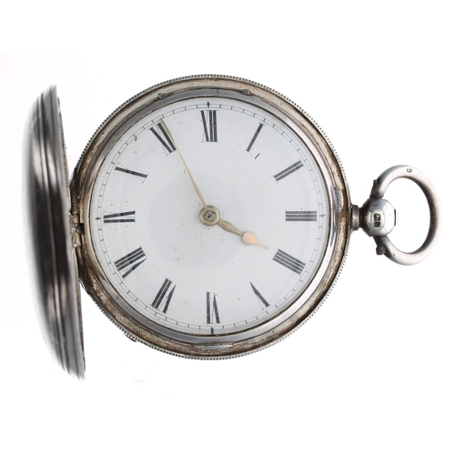 918 - Dwerrihouse & Carter, Berkley Sqr. - Victorian silver verge hunter pocket watch, London 1868, si... 