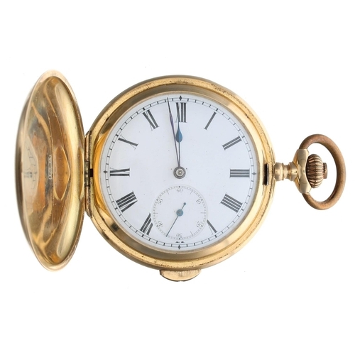 940 - Swiss 18ct quarter repeating lever pocket watch, the movement with compensated balance, regulator an... 