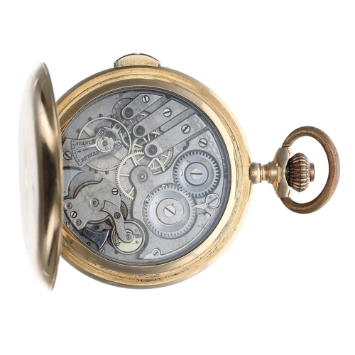 940 - Swiss 18ct quarter repeating lever pocket watch, the movement with compensated balance, regulator an... 