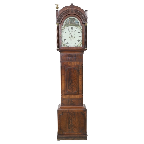 1808 - Good mahogany automata eight day longcase clock, the 13