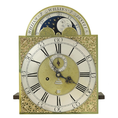 1814 - Good green lacquer and gilt chinoiserie decorated eight day longcase clock with five pillar movement... 