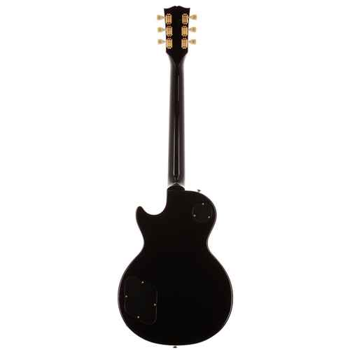 744 - 2008 Gibson Les Paul Studio electric guitar, made in USA; Body: ebony finished mahogany; Neck: good;... 